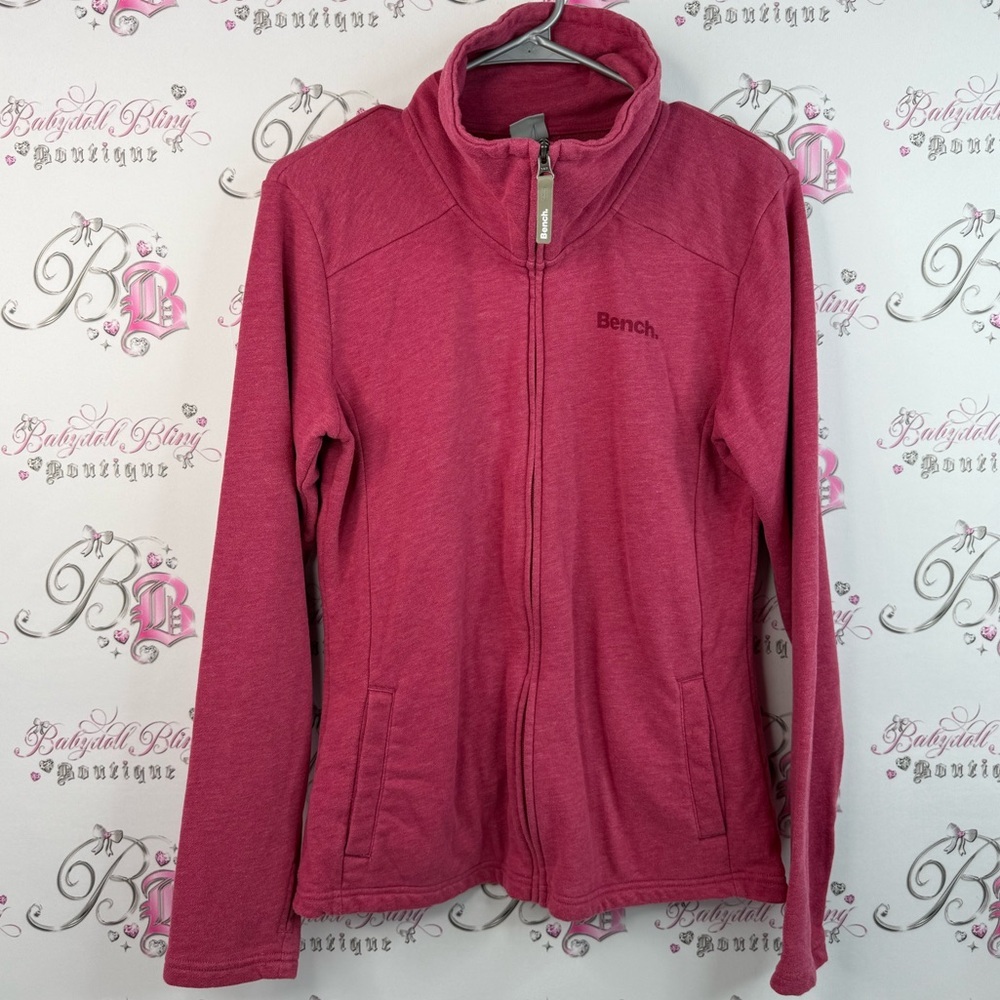 Bench sweater zip up raspberry red pink purple  Women's Fuchsia Utility Jacket